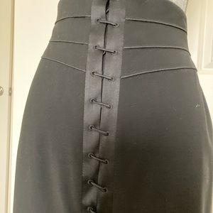 Hugo Boss midi black wool skirt, size 10